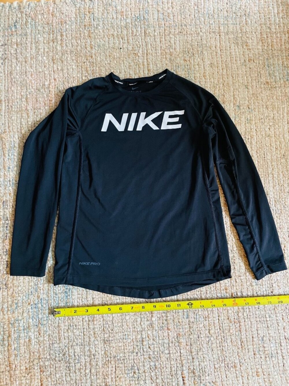 Nike Pro Dri-FIT Men's Unisex Medium Black Long Sleeve Athletic Training Shirt